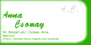 anna csomay business card
